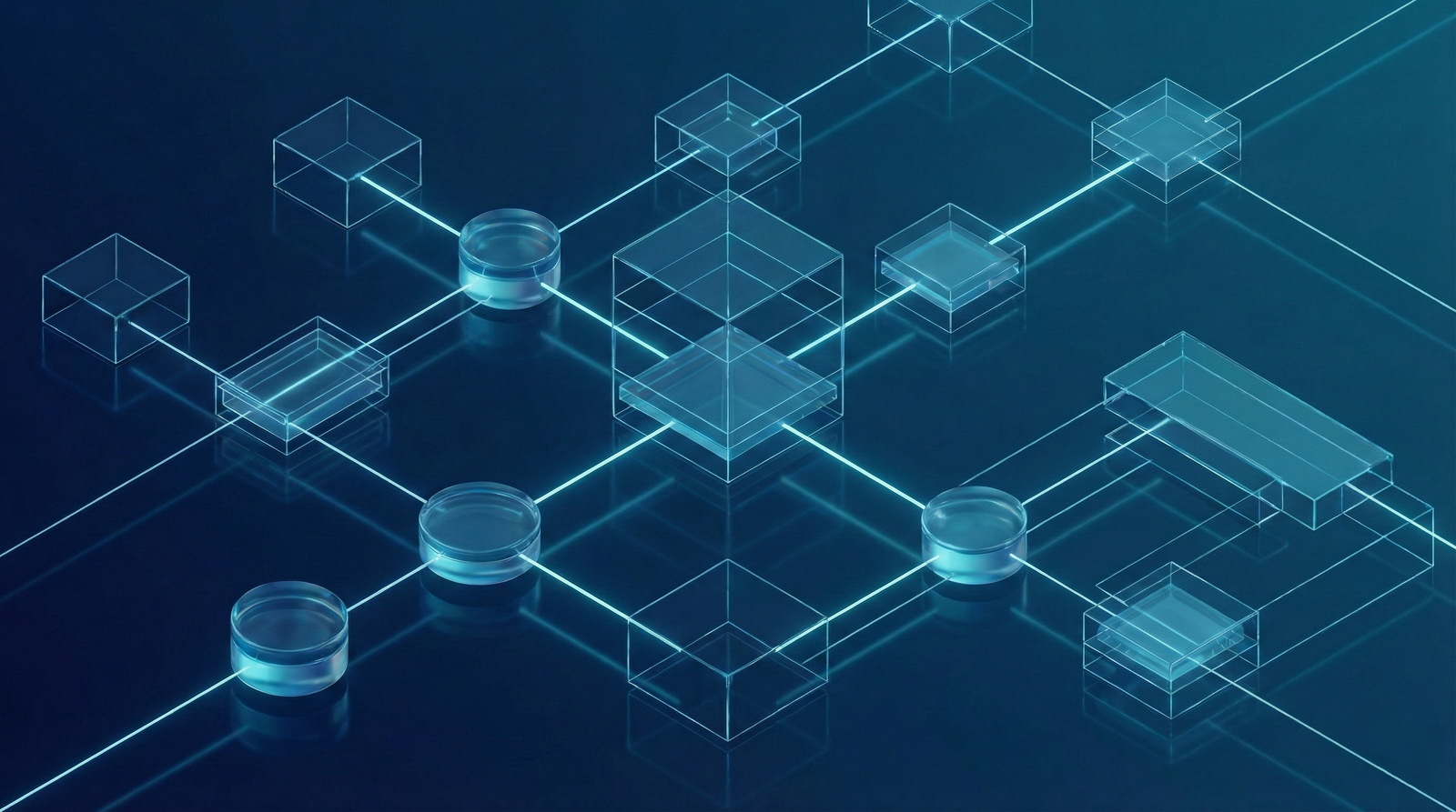 Blueprint digital 3D de arquitetura de software